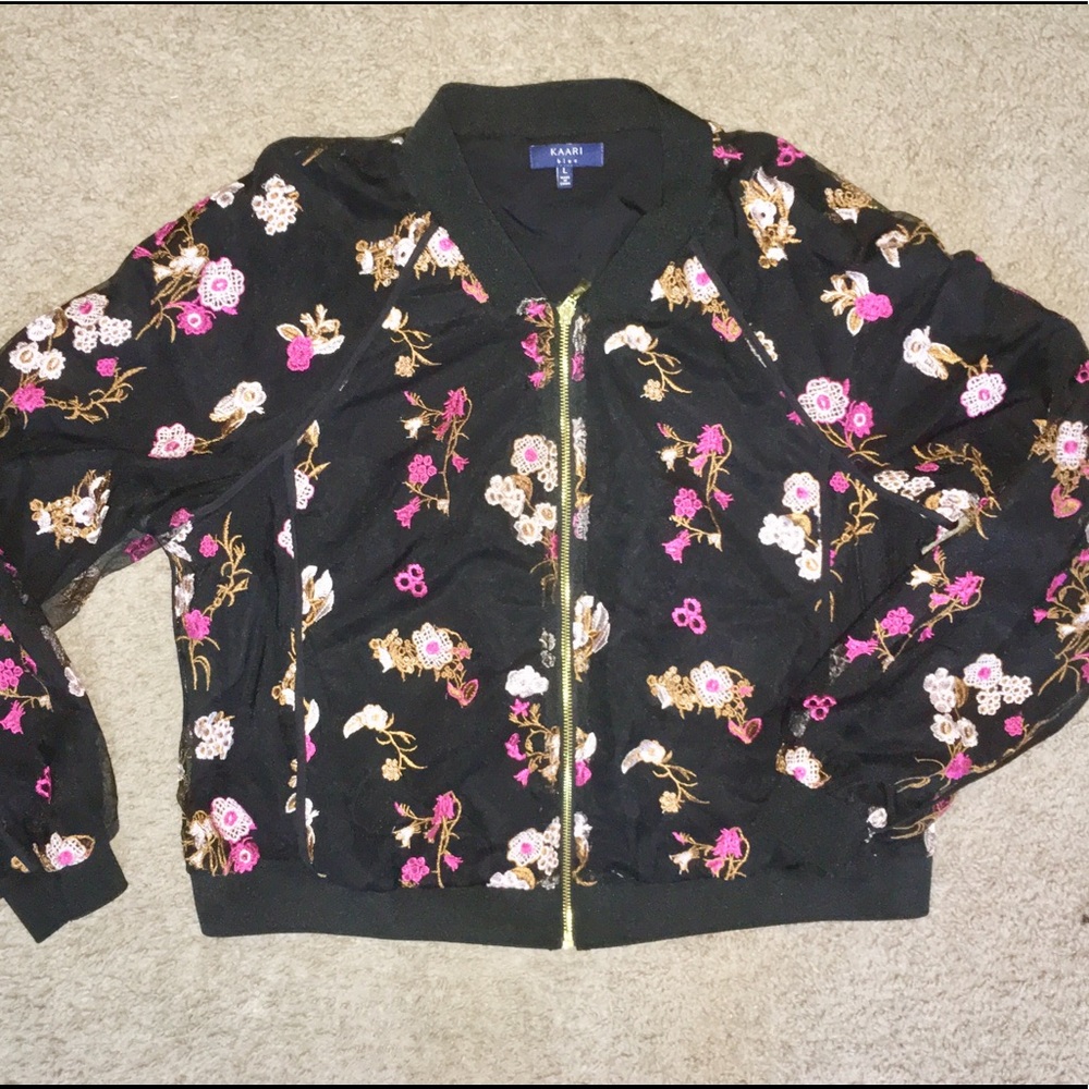 Kaari Blue Floral Jacket